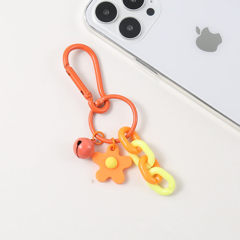 Wholesale Flower Chain Bell Keychain